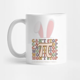 Bunny Ears Easter Can't Stop Pi Won't Stop Math Lover Mug